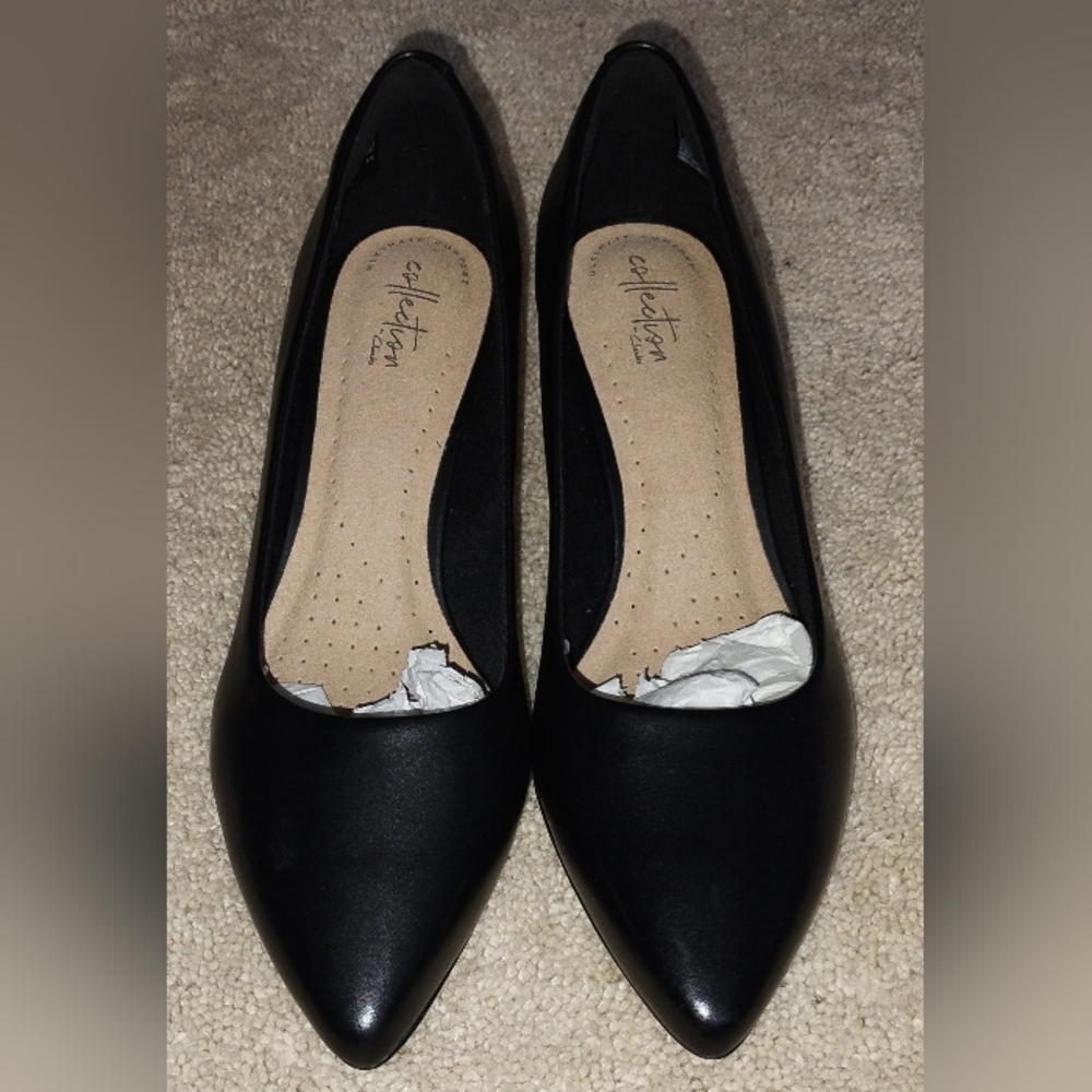 Clarks Linvale Jerica 10w. Black Leather Pumps. N… - image 1